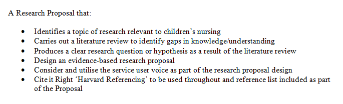 Identifying the requirements that are needed to be explained in the research proposal
